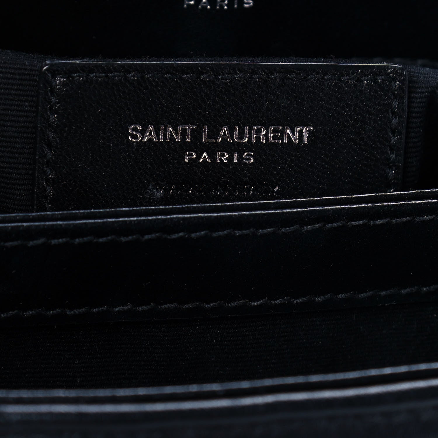 Saint Laurent Calfskin Y Quilted Monogram Toy Loulou Crossbody Bag Black 7 of 14