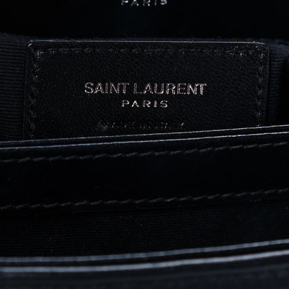 Saint Laurent Calfskin Y Quilted Monogram Toy Loulou Crossbody Bag Black 7 of 14