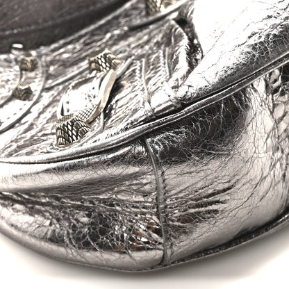 Balenciaga Metallic Agneau Arena Le Cagole Shoulder Bag XS Silver 10 of 11