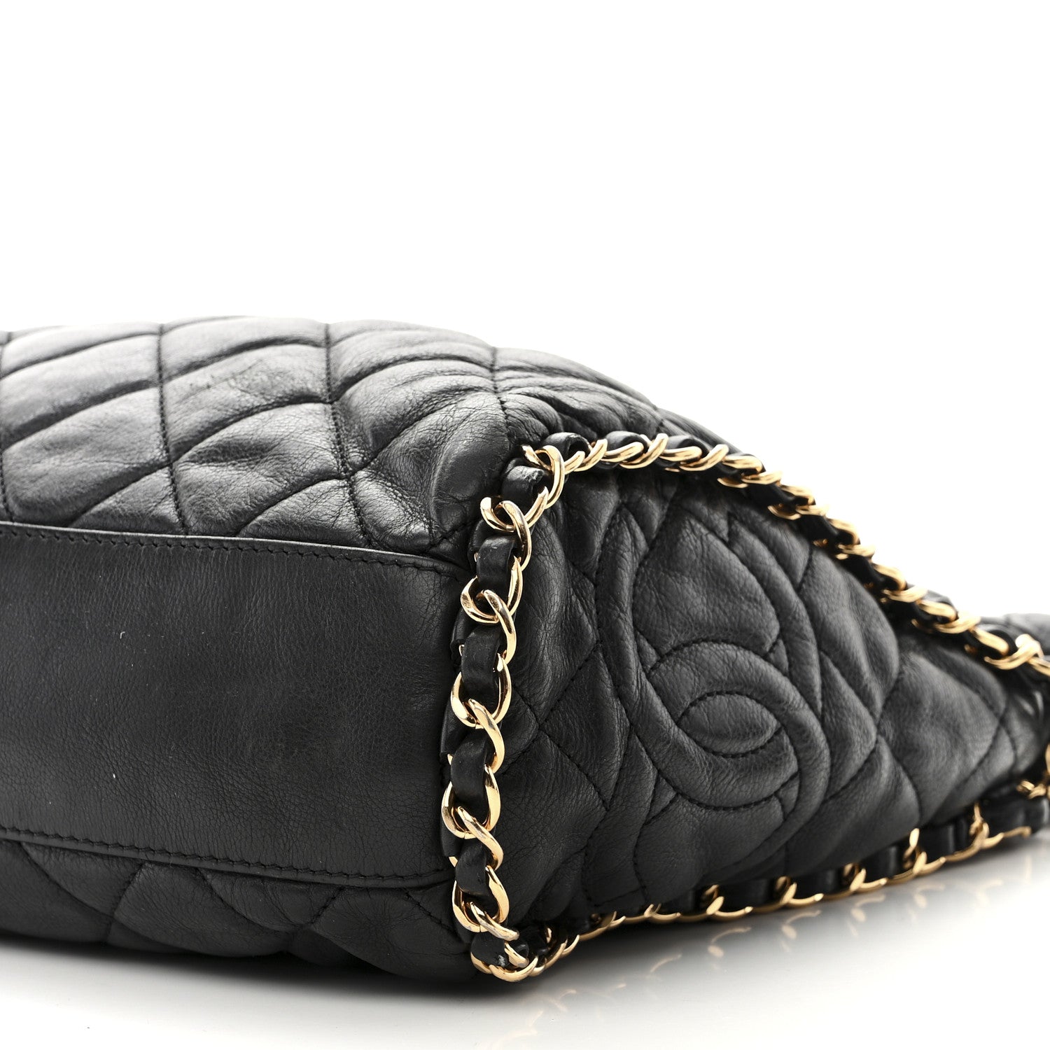 Chanel Calfskin Quilted Medium Chain Me Hobo Black 10 of 10
