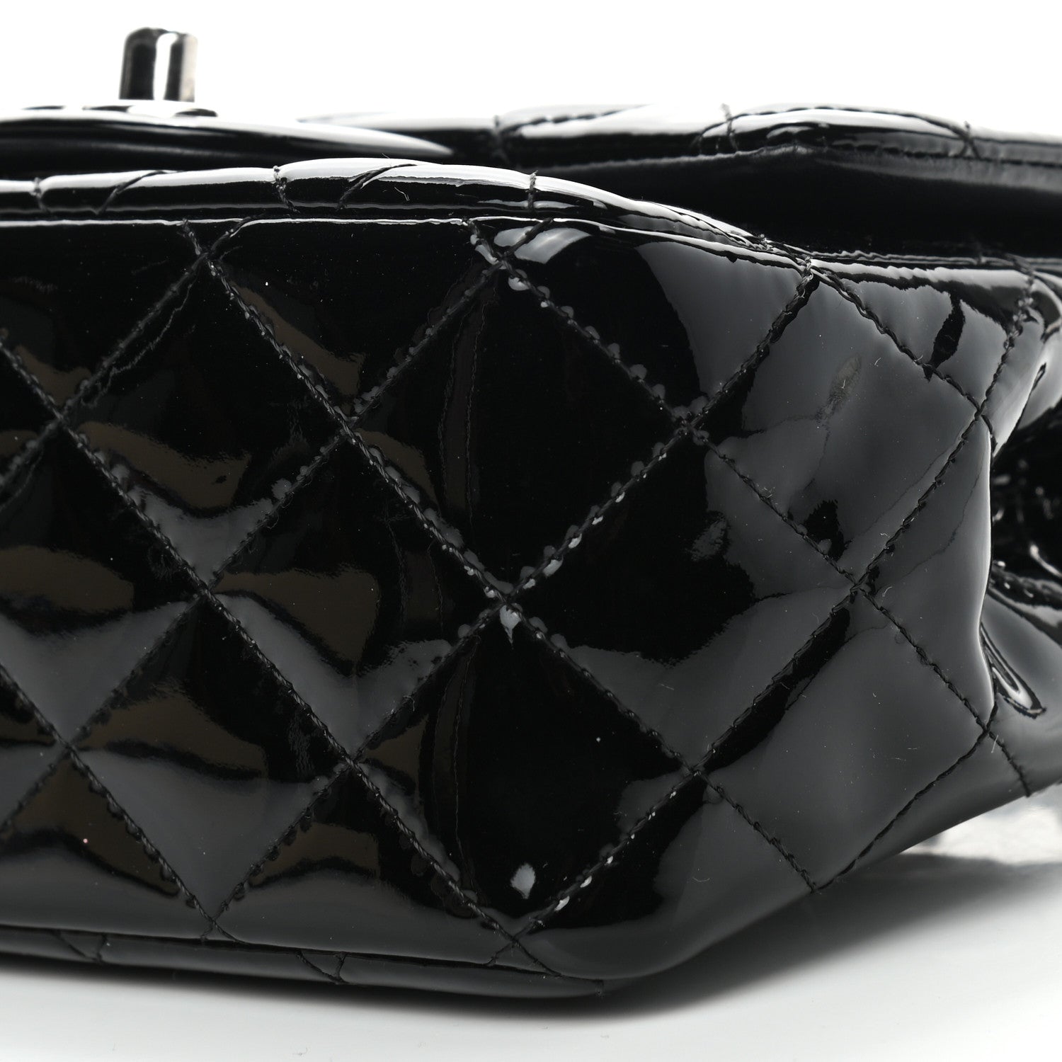 Chanel Patent Calfskin Quilted Mini Square Flap Black 9 of 9