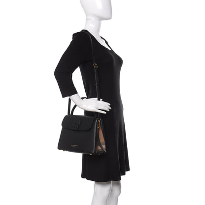Burberry Derby Calfskin House Check Small Camberley Black 2 of 10