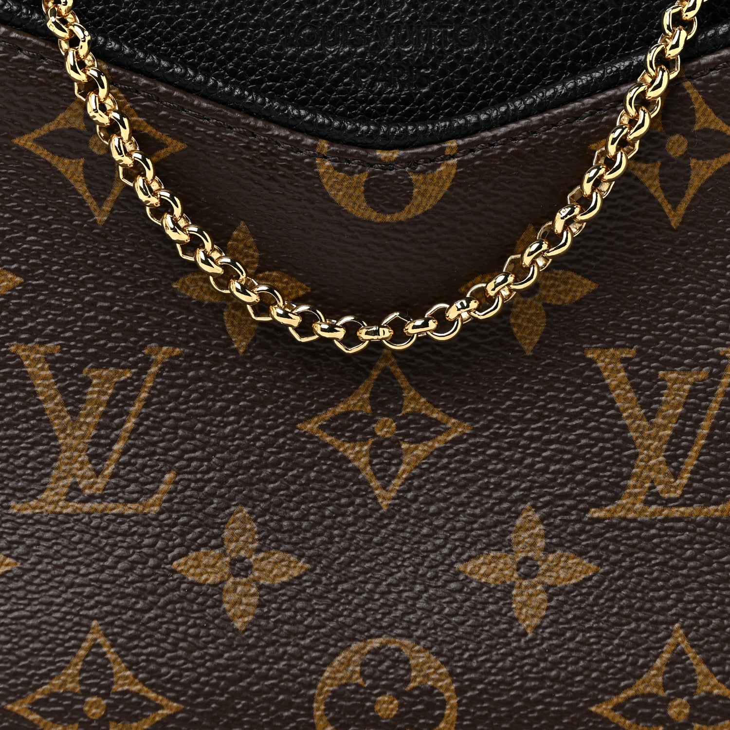 Louis Vuitton Monogram Pallas Clutch Black 7 of 14