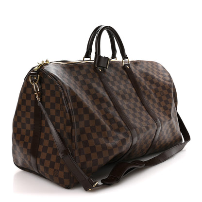 Louis Vuitton Damier Ebene Keepall Bandouliere 55 2 of 9