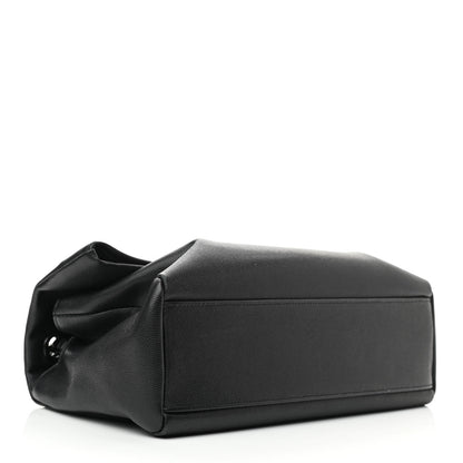 Saint Laurent Grain De Poudre Medium West Hollywood Monogram Fold-Over Black 4 of 11