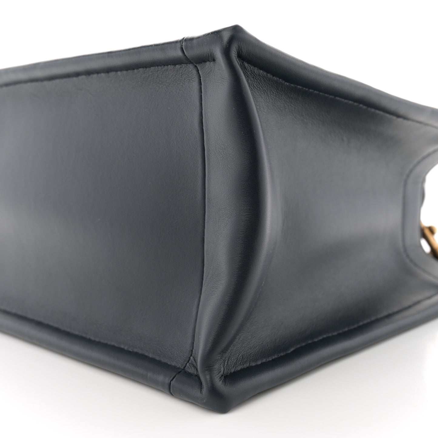 Oblique Calfskin Small Book Tote With Strap Blue Multicolor