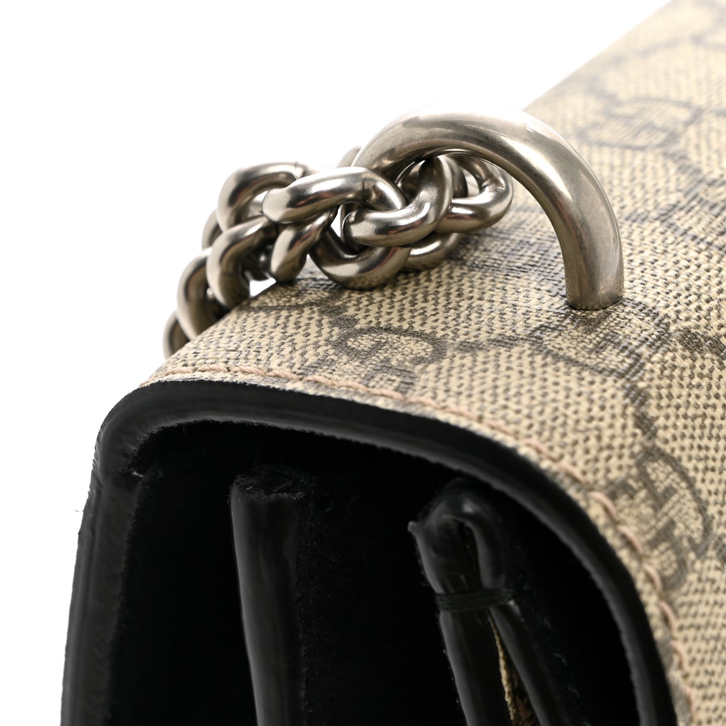 GG Supreme Monogram Medium Dionysus Shoulder Bag Black