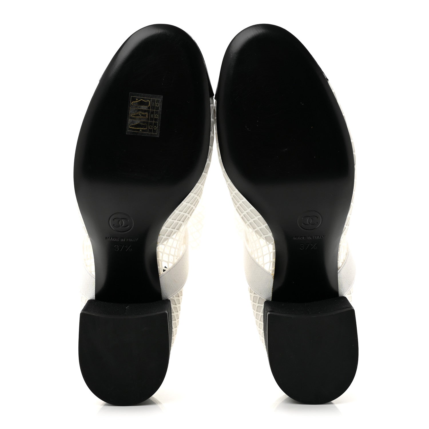 Chanel Mesh Kid Suede Patent Mary Jane Short Boots 37.5 White Black 6 of 9