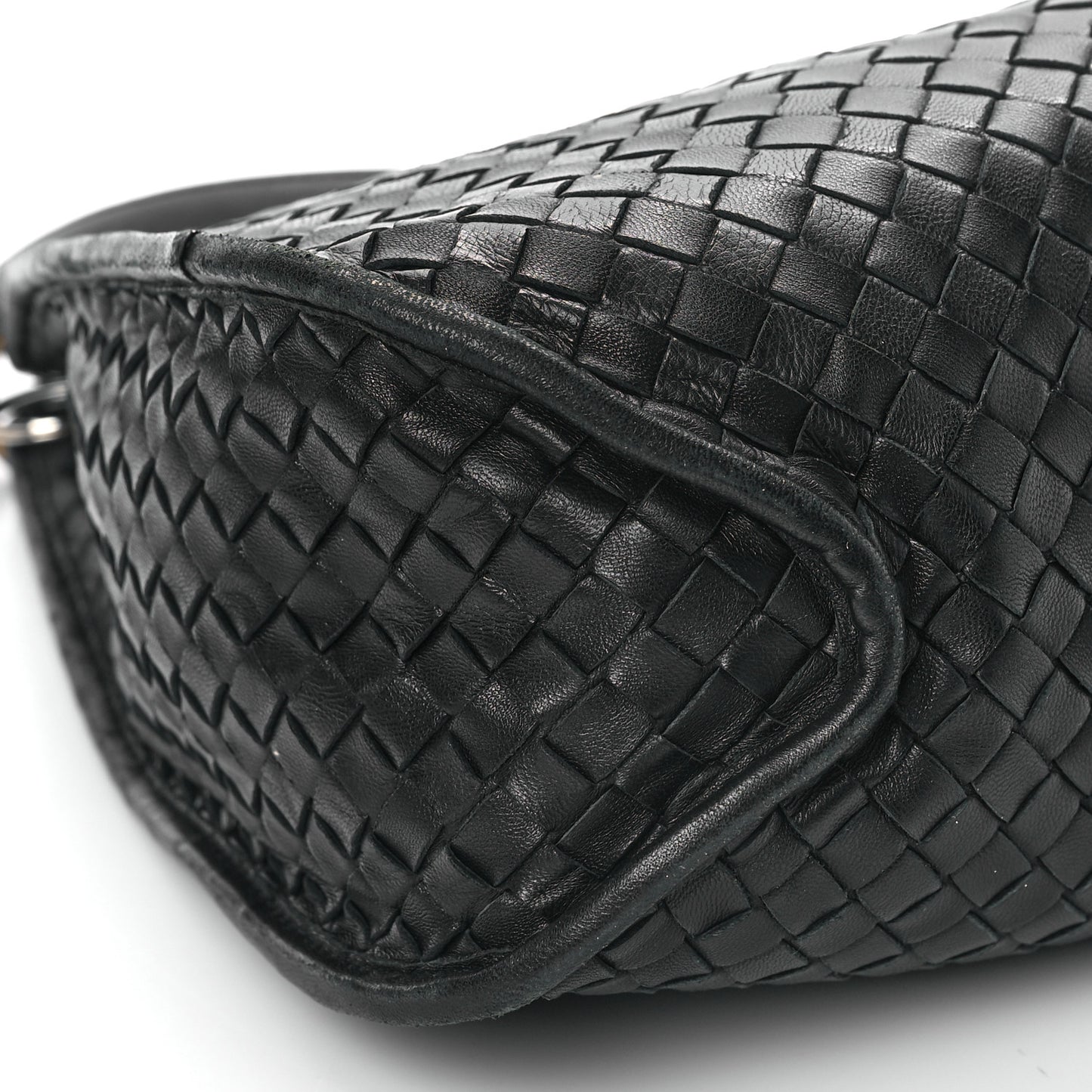 Nappa Intrecciato Shoulder Bag Black