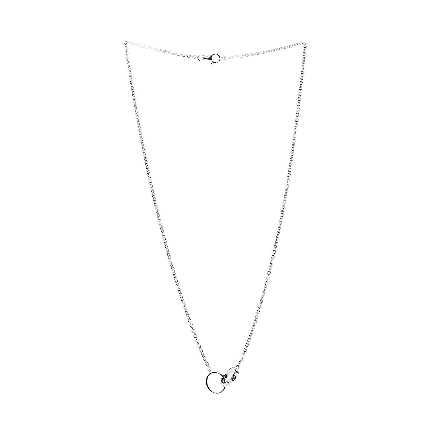 Cartier 18K White Gold Interlocking LOVE Necklace 3 of 6