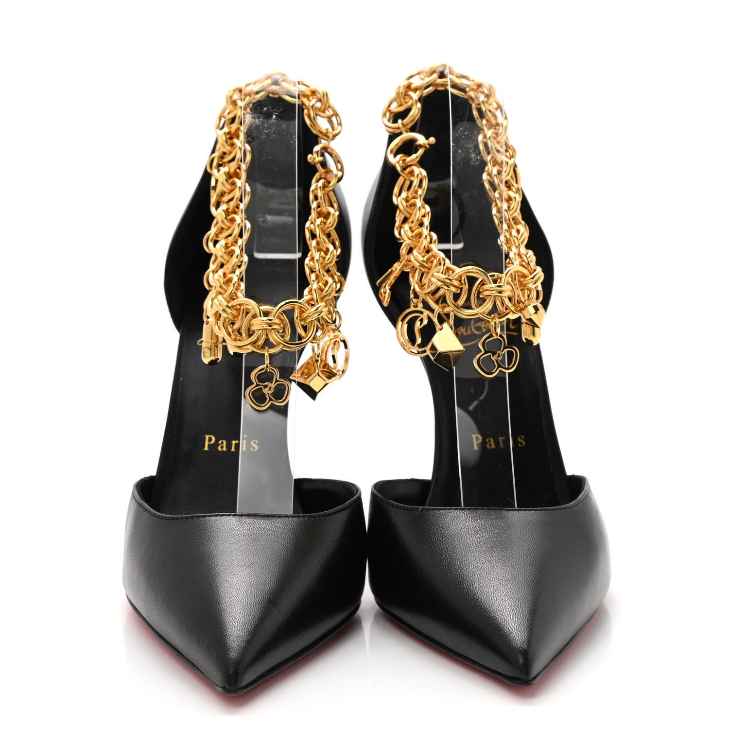 Christian Louboutin Kid Gourmi 100 Pump 40 Black Gold 2 of 7