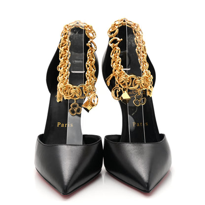 Christian Louboutin Kid Gourmi 100 Pump 40 Black Gold 2 of 7