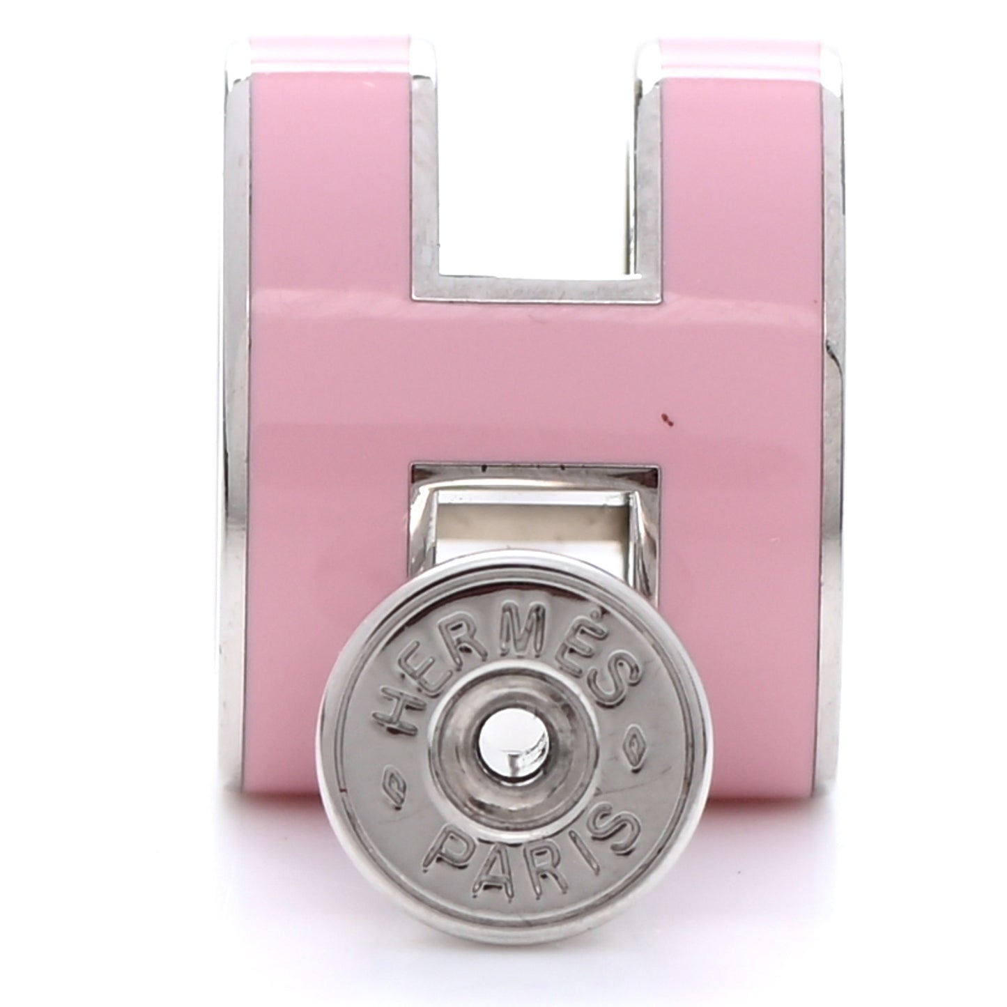 Palladium Lacquered Pop H Earrings Rose Dragee