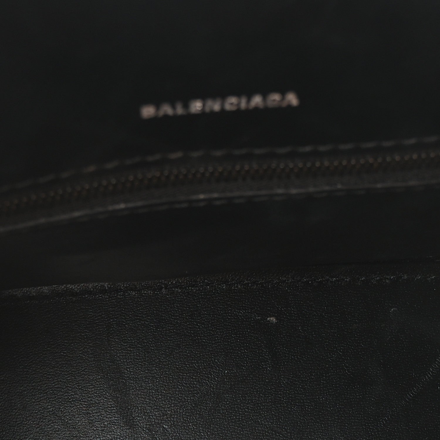 Balenciaga Shiny Calfskin Monochrome Crocodile Embossed Small Hourglass Top Handle Bag Black 5 of 9