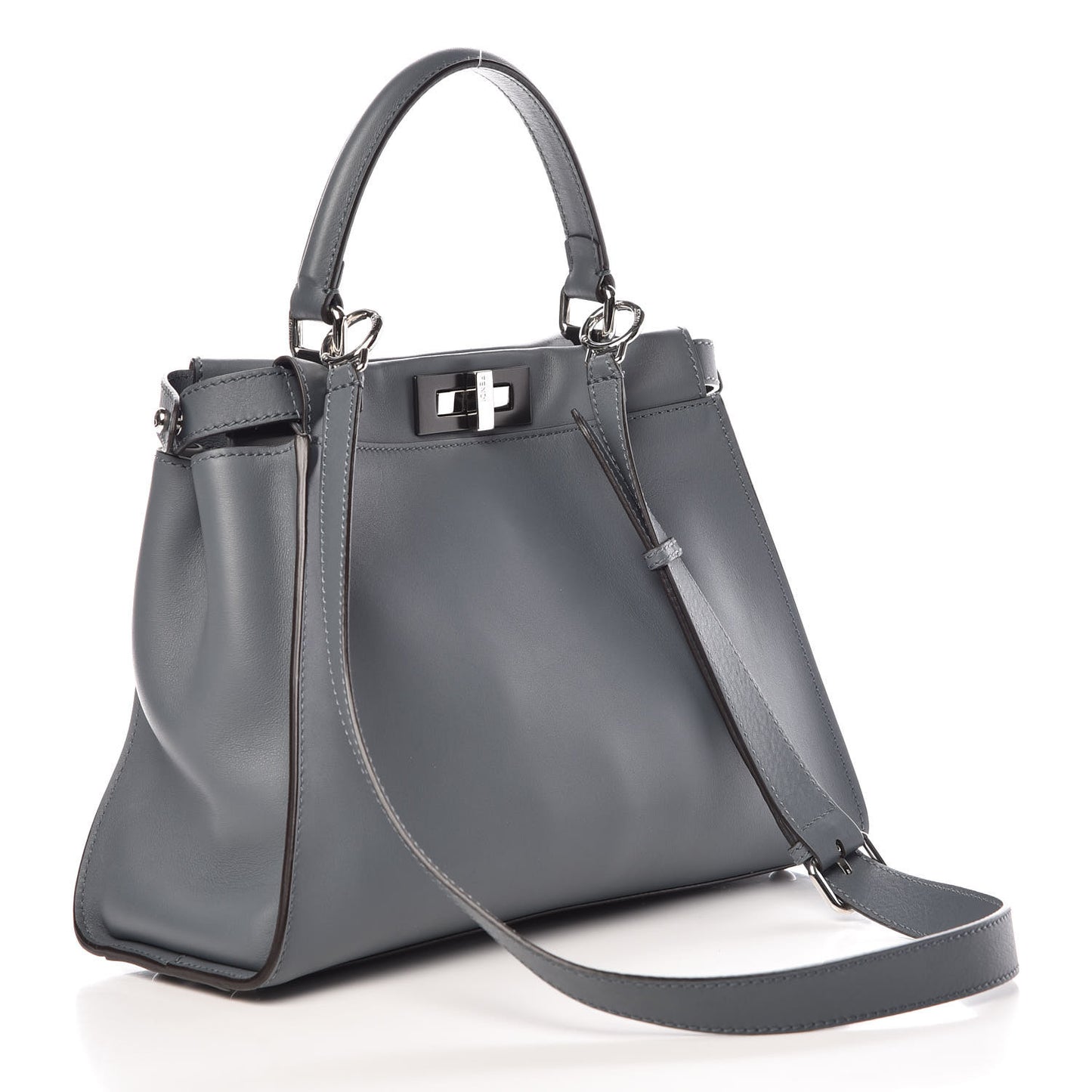 Vitello Seta Shiny Nappa Medium Peekaboo Iconic Satchel Alga Rosa Doll