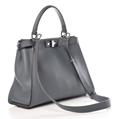 Fendi Vitello Seta Shiny Nappa Medium Peekaboo Iconic Satchel Alga Rosa Doll 4 of 16