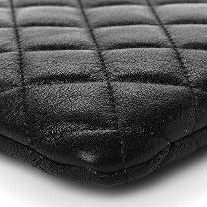 Chanel Sheepskin Quilted Medium Vintage Mademoiselle Cosmetic Case Black 9 of 14