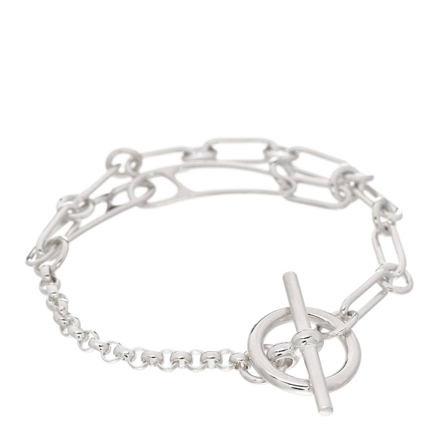 Hermes Sterling Silver Chaine d'Ancre Punk Bracelet LG 2 of 4