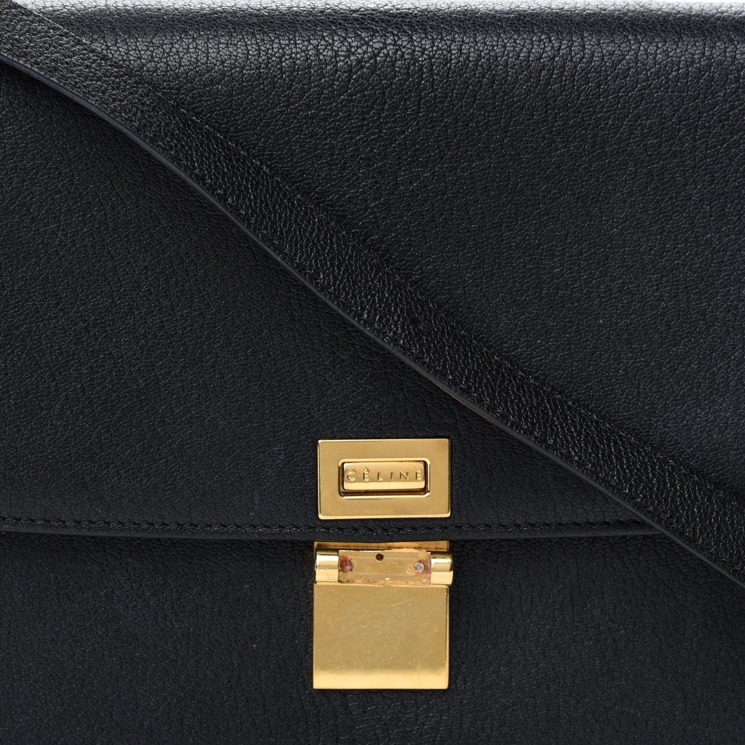 Celine Goatskin Medium Classic Box Flap Bag Black 11 of 12