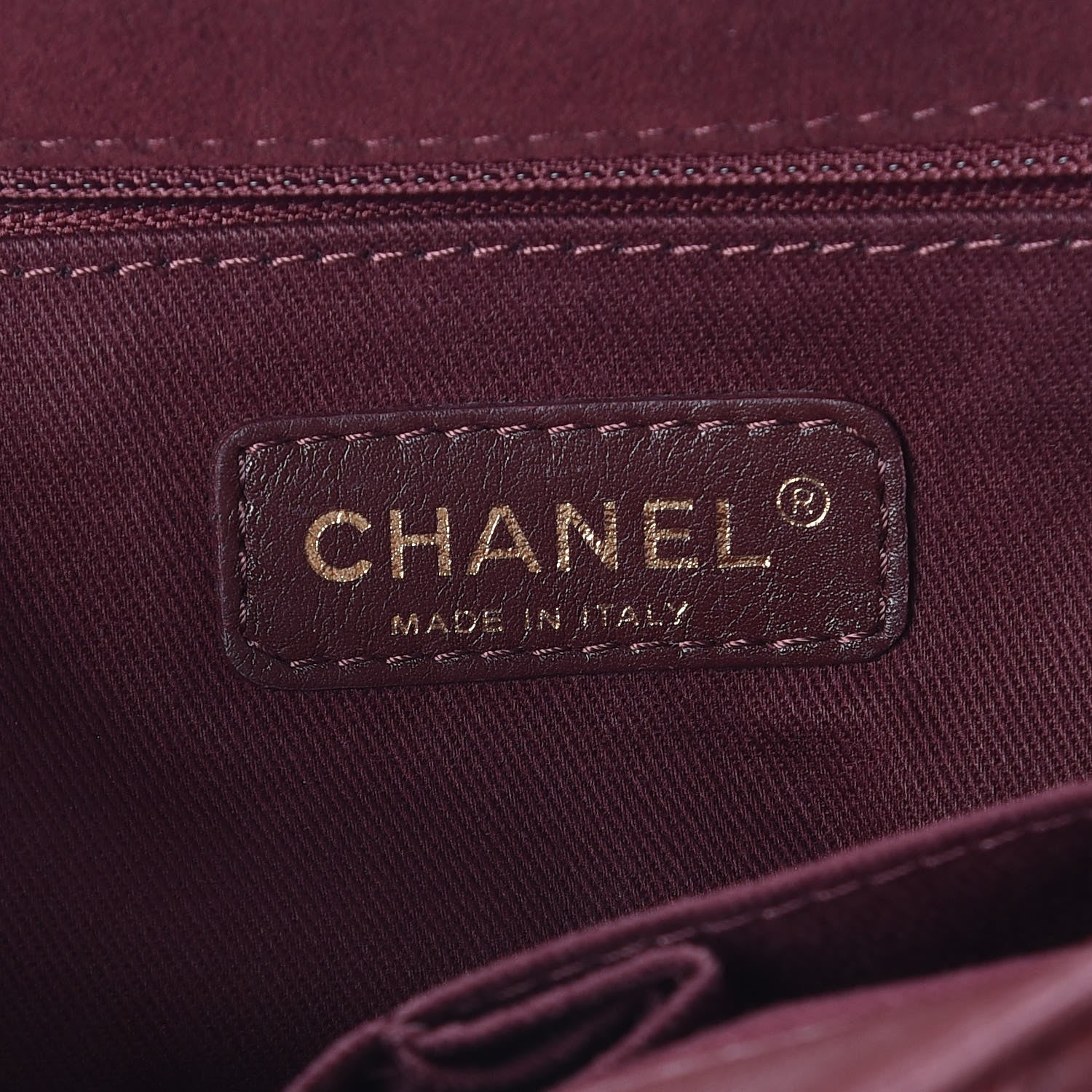 Chanel Suede Lambskin Glazed Calfskin Large Lady Vintage Chevron Flap Burgundy 6 of 14