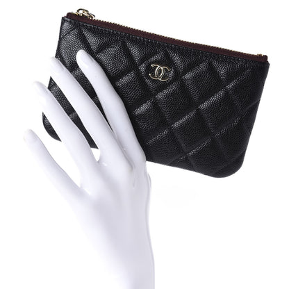 Chanel Caviar Quilted Small Cosmetic Case Black 2 of 10