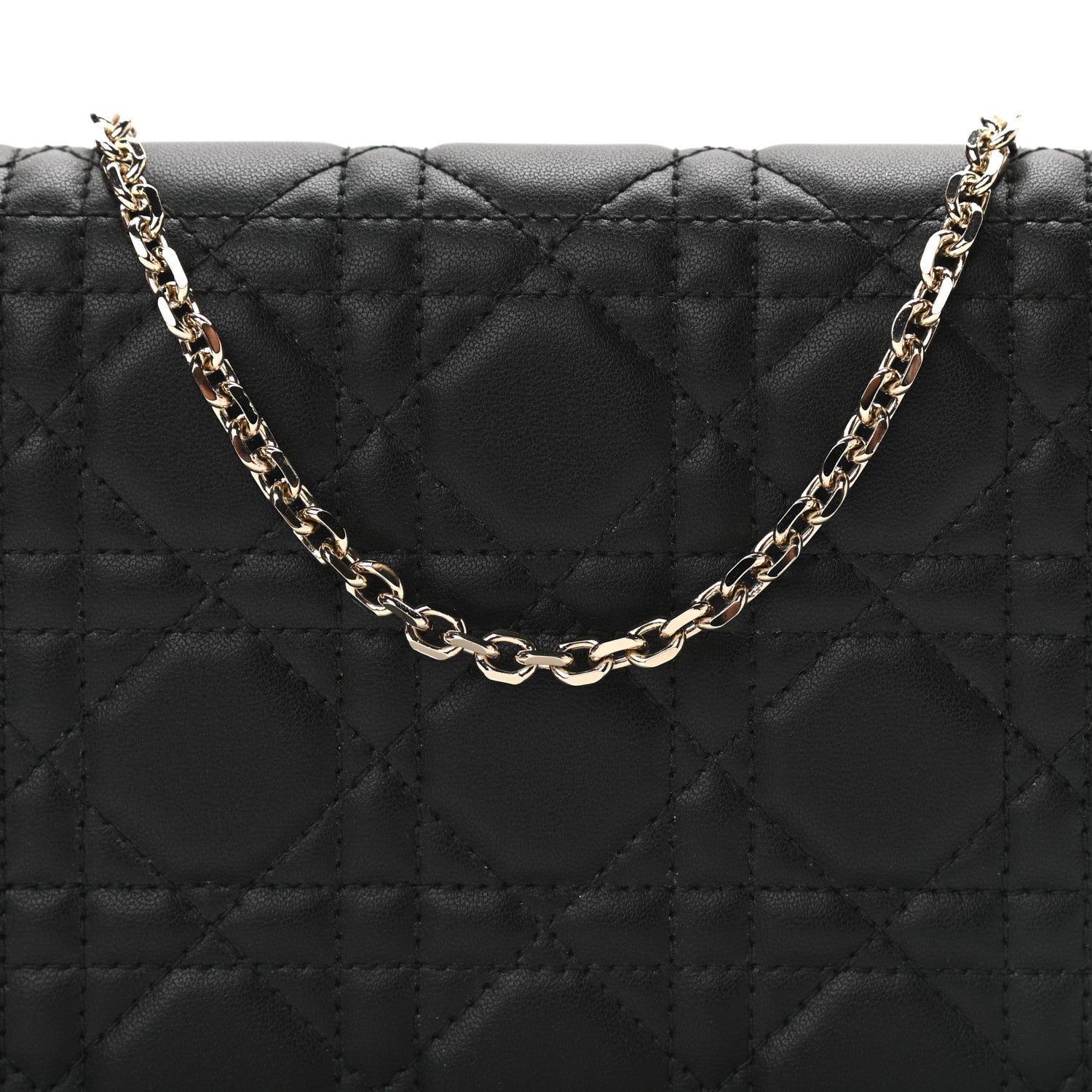Christian Dior Lambskin Cannage Lady Dior Pouch Black 8 of 11