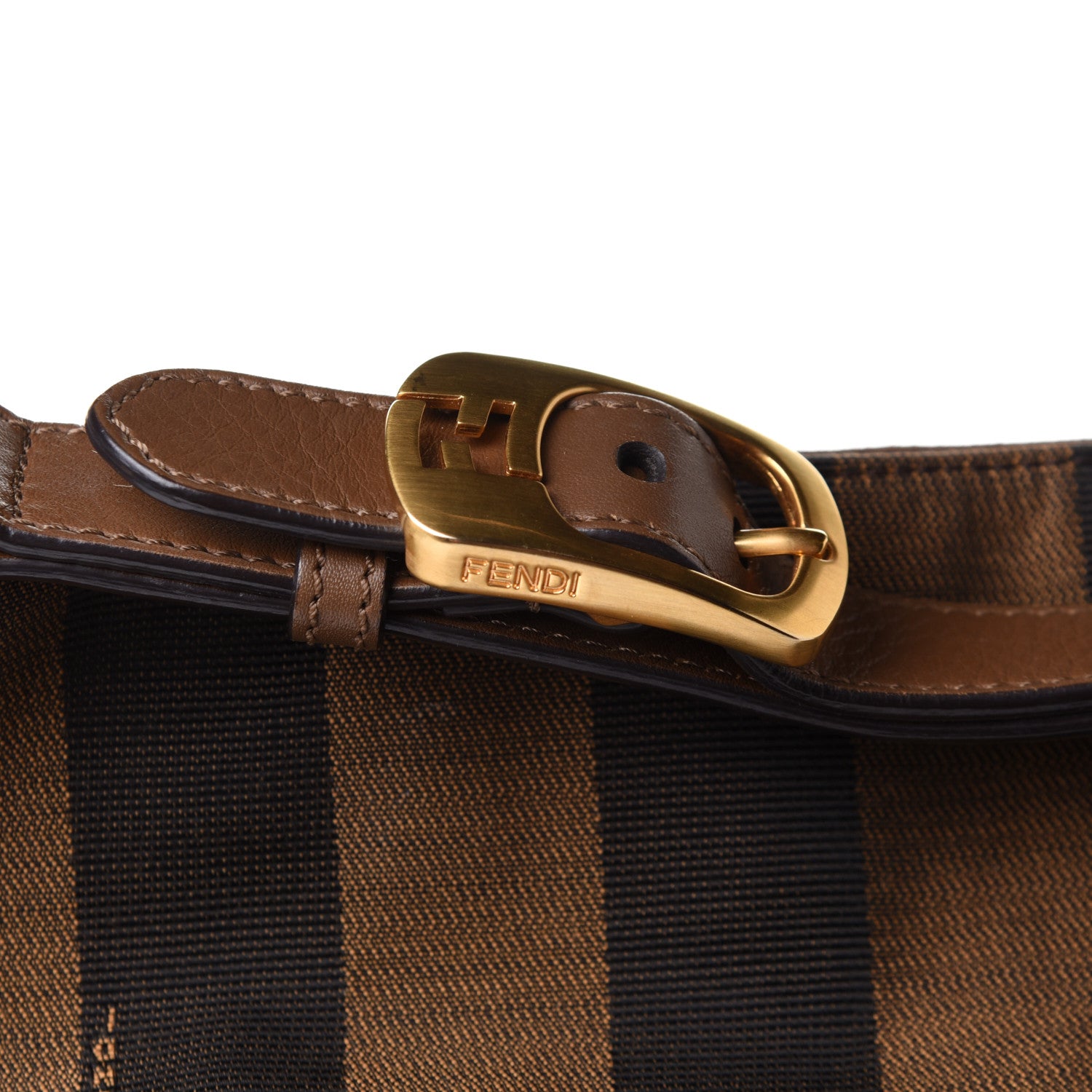 Fendi Pequin Vitello Large Hobo Tobacco Foresta 9 of 11
