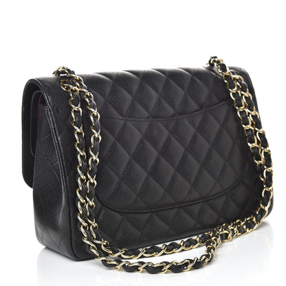 Chanel Caviar Quilted Jumbo Double Flap Black 3 of 18