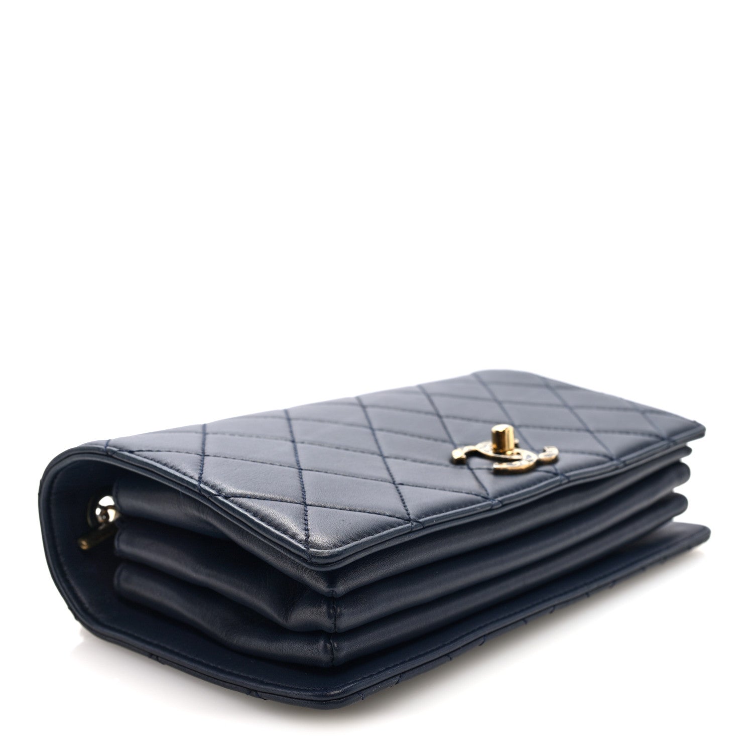 Chanel Lambskin Quilted Small Art Nouvelle Flap Bag Navy 4 of 10