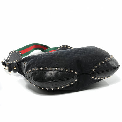 Gucci Monogram Studded Pelham Shoulder Bag Black 8 of 8