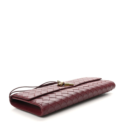 Bottega Veneta Nappa Intrecciato Long Andiamo Top Handle Clutch Barolo 4 of 7