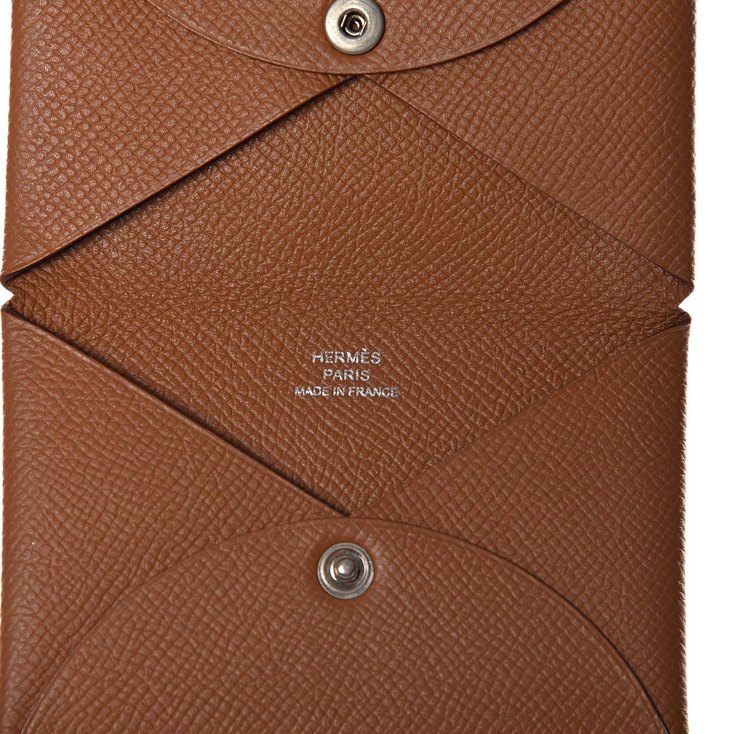 Hermes Epsom Calvi Card Case Gold 7 of 10