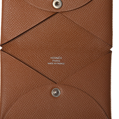 Hermes Epsom Calvi Card Case Gold 7 of 10