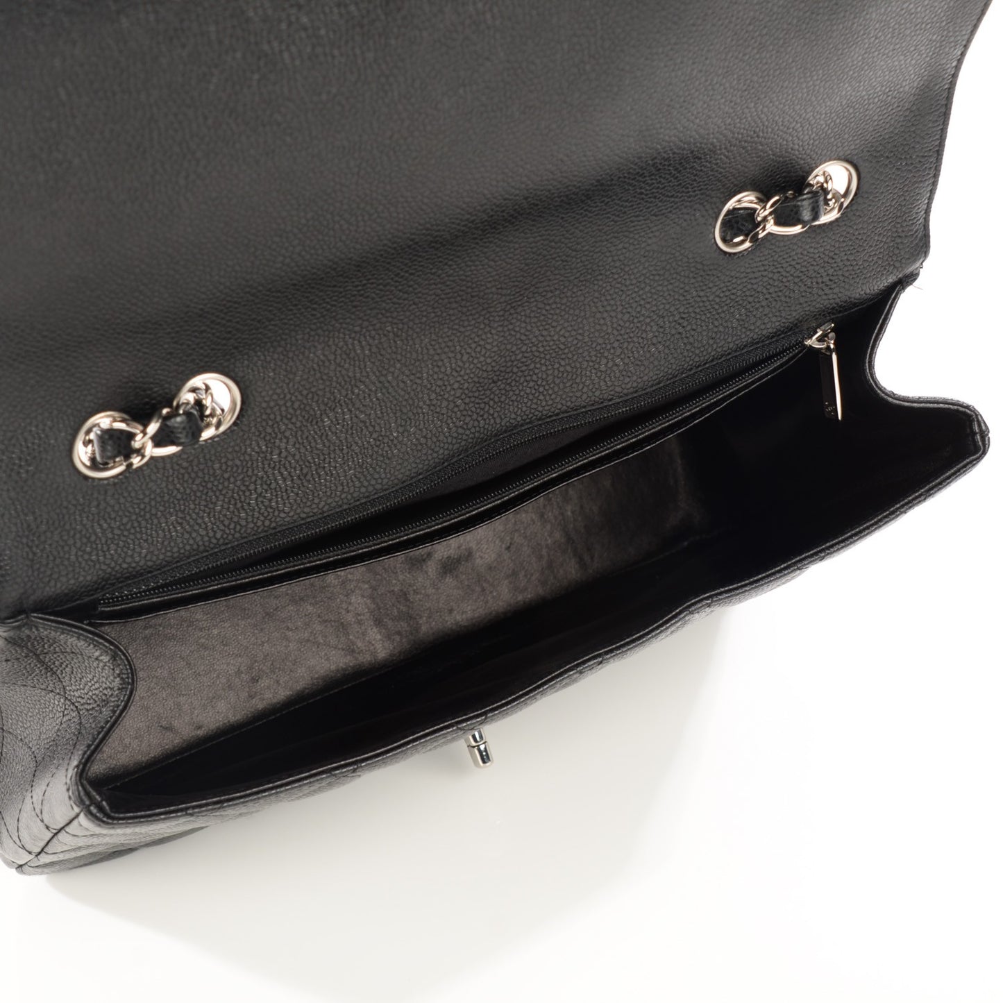 Caviar Quilted Jumbo Single Flap Black