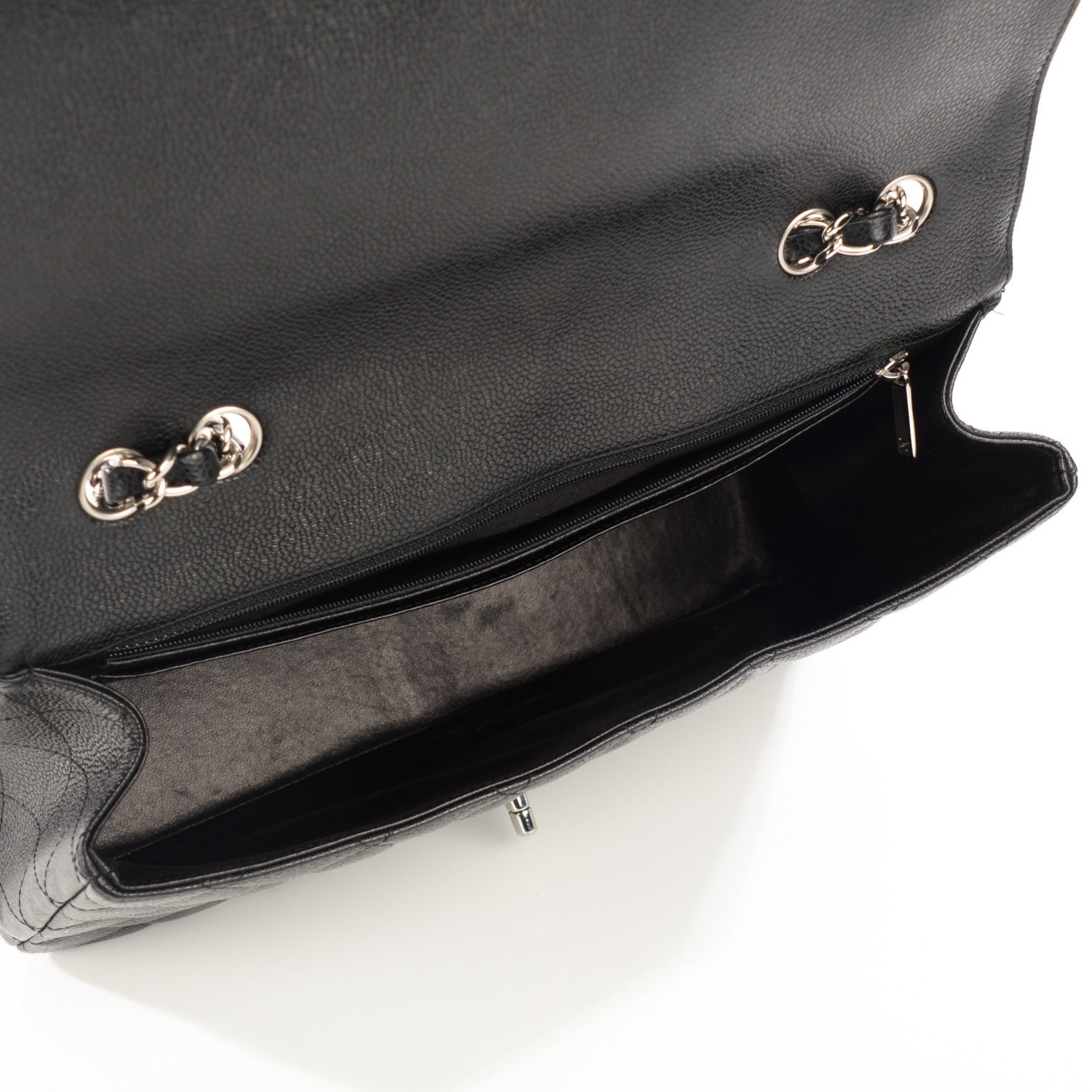 Chanel Caviar Quilted Jumbo Single Flap Black 8 of 8