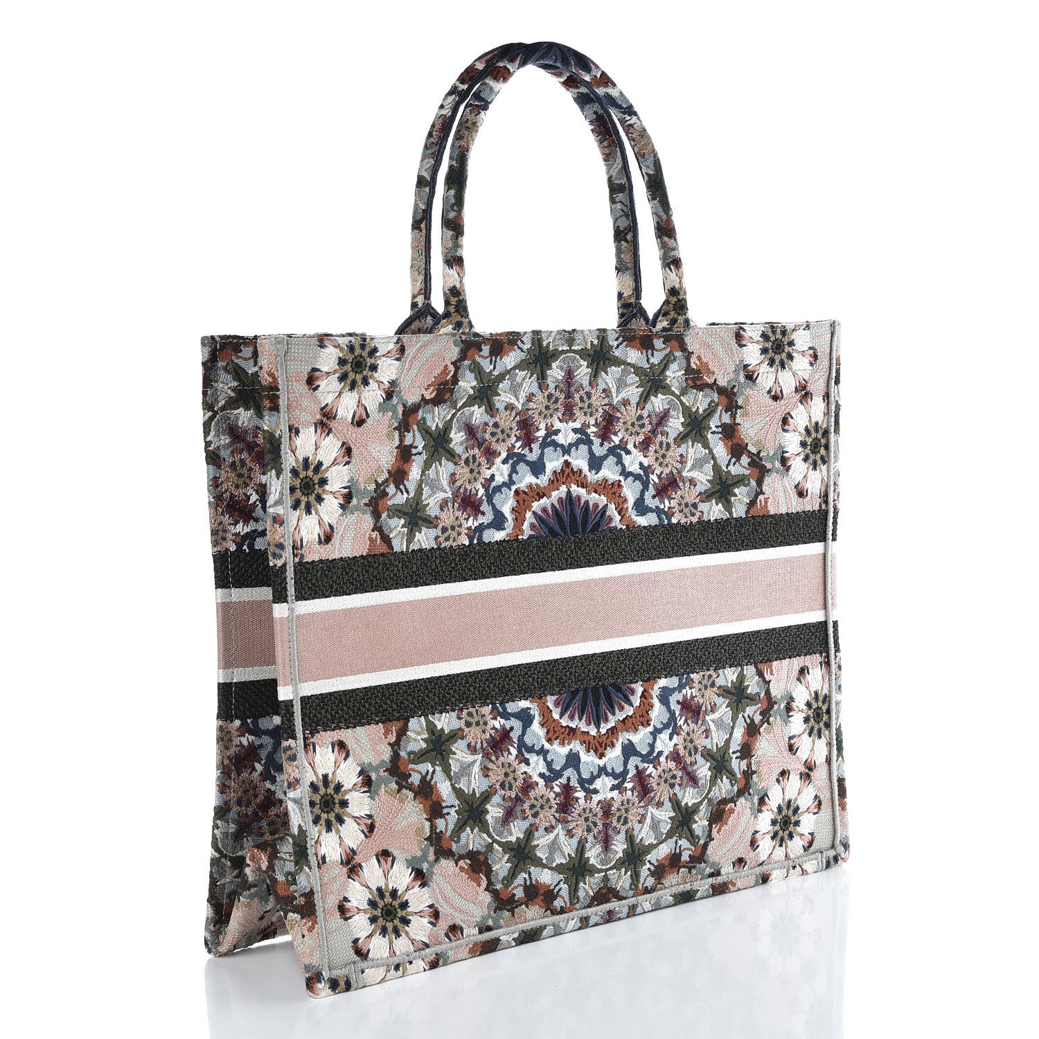 Christian Dior Canvas Embroidered KaleiDioroscopic Book Tote Multicolor 3 of 7