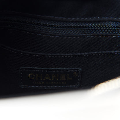 Chanel Grained Calfskin Small Bi-Color Neo Executive Shopper Tote Beige Black 9 of 11