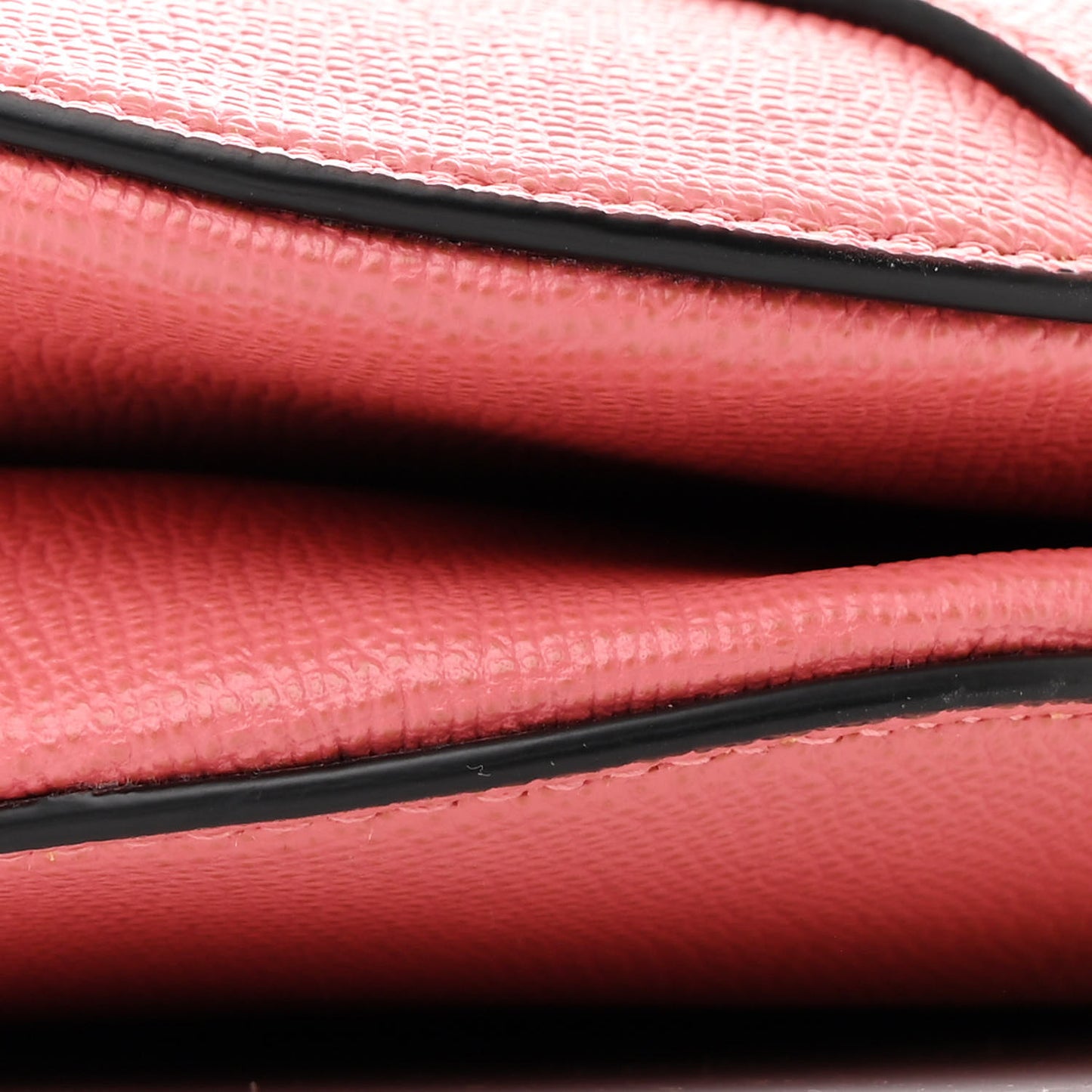 Grained Calfskin Saddle Bag Pink