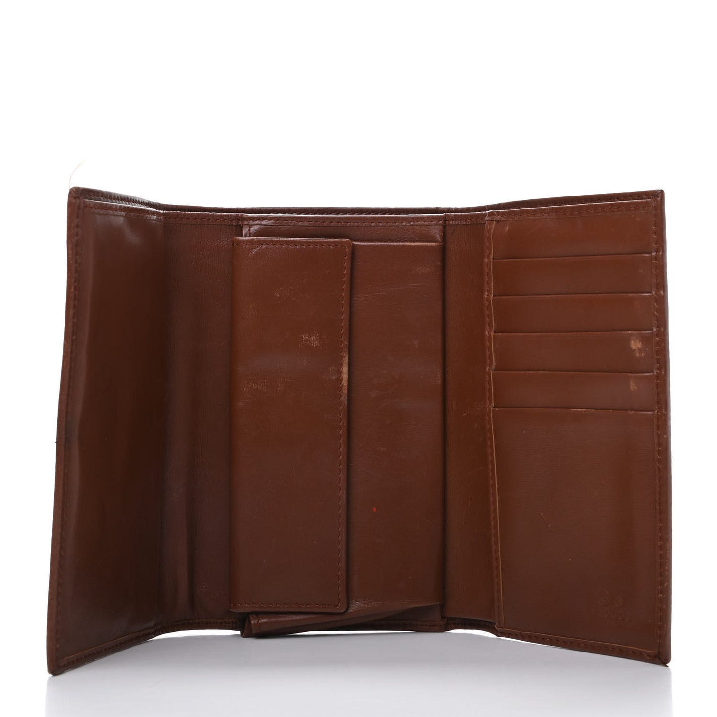 Monogram Clip Trifold Wallet Brown
