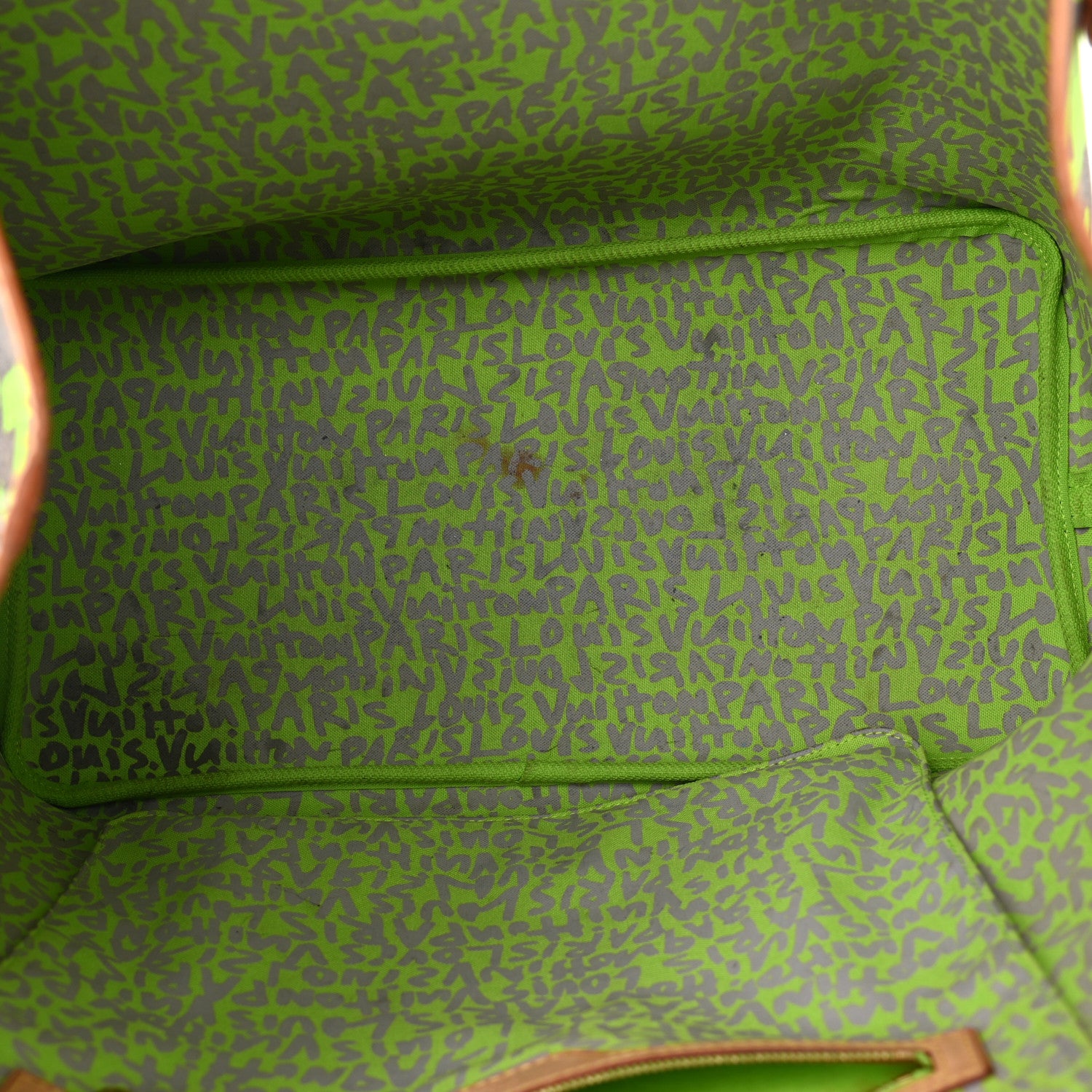 Louis Vuitton Monogram Graffiti Neverfull GM Green 5 of 19