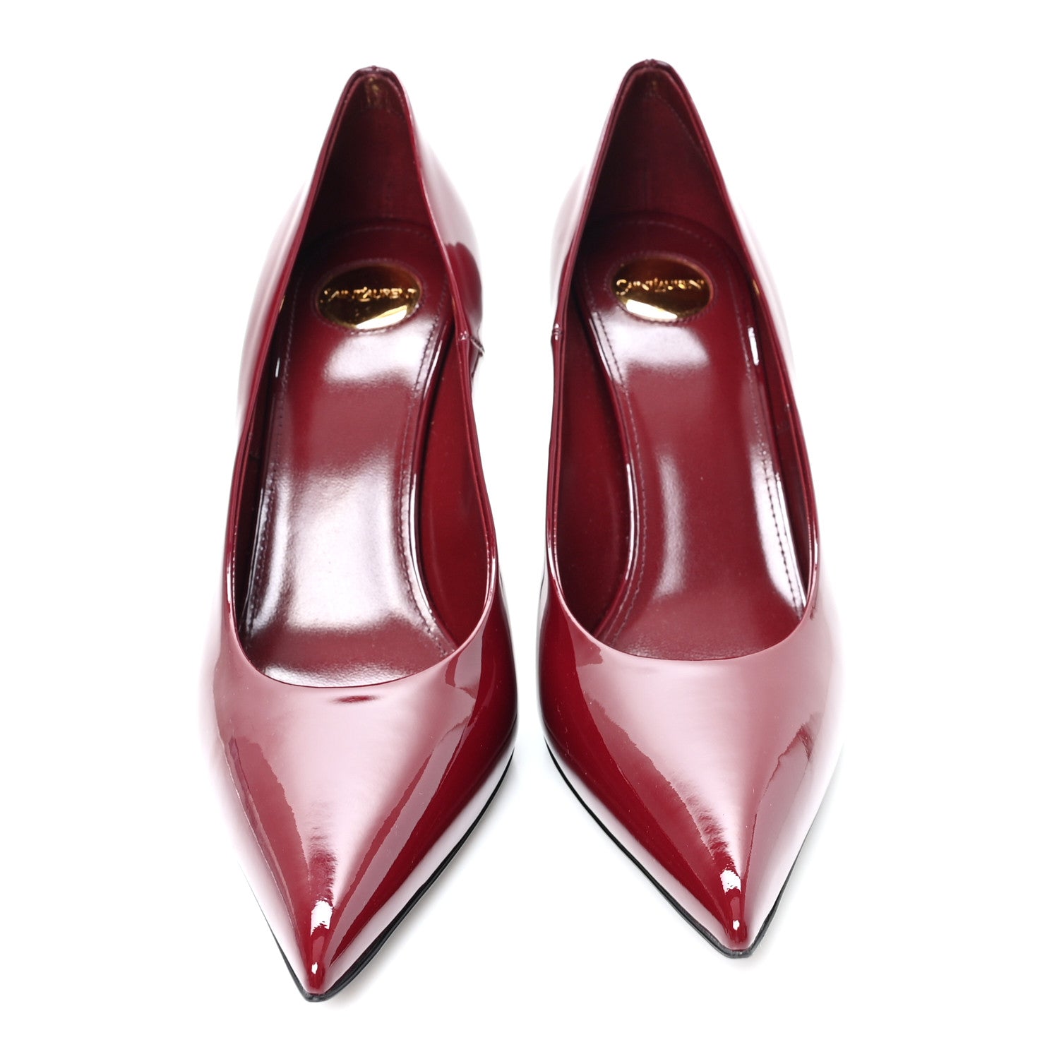 Saint Laurent Vernice Seta Soft Norma 90 Pumps 38 Grenat 3 of 10