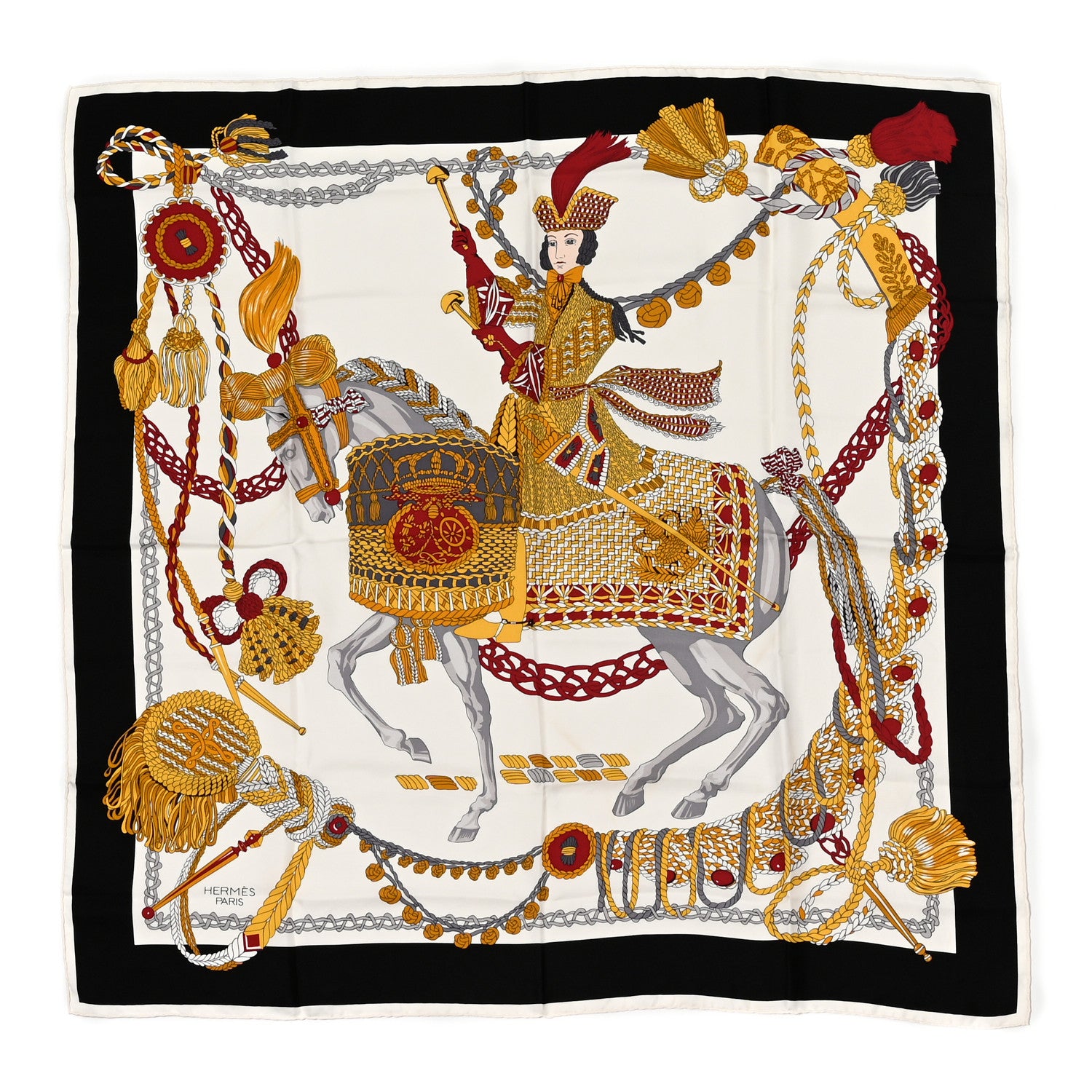 Hermes Silk Le Timbalier Scarf 90 1 of 4