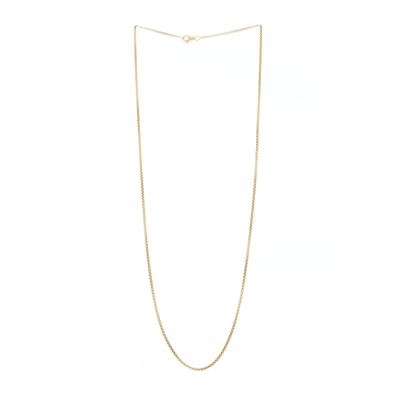 David Yurman 18K Yellow Gold 1.7mm Box Chain Necklace 23" 3 of 5