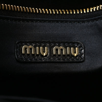 Miu Miu Nappa Matelasse Tote Bag Black 6 of 9