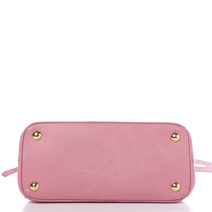 Prada Saffiano Small Double Zip Galleria Tote Geranio 9 of 10