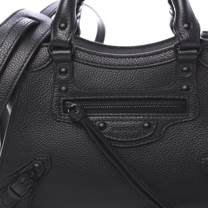 Balenciaga Grained Calfskin Neo Classic Black Hardware Mini City Black 9 of 9