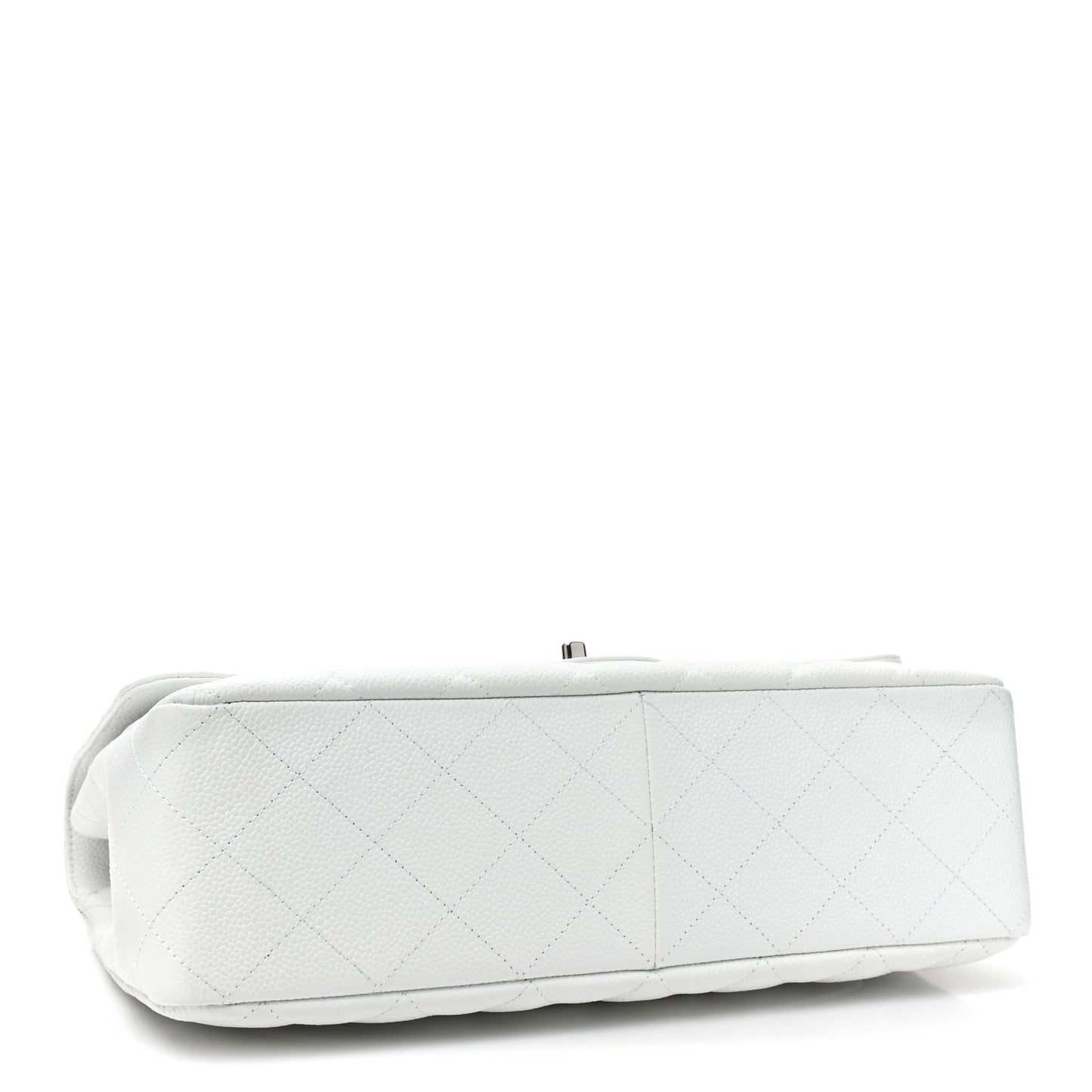 Caviar Quilted Jumbo Single Flap White