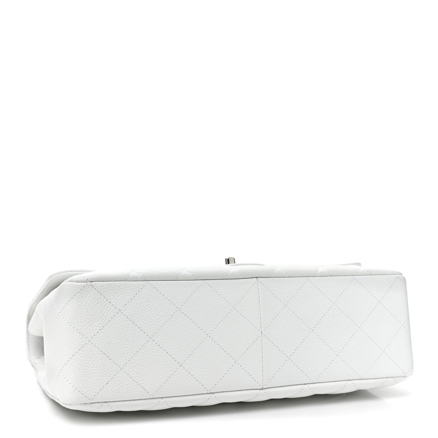 Chanel Caviar Quilted Jumbo Single Flap White 4 of 9