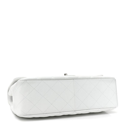Chanel Caviar Quilted Jumbo Single Flap White 4 of 9