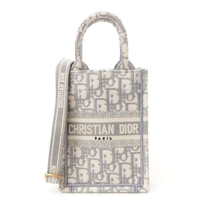 Christian Dior Oblique Mini Book Tote Phone Bag Grey 1 of 11